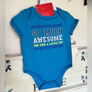Puma Vibrant Blue Infant Bodysuit Onesie 6-9 months NWT